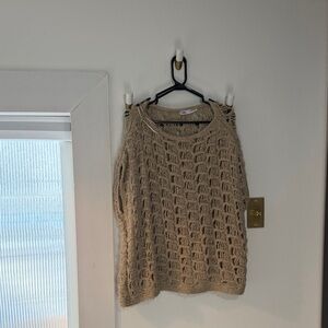 Zara Textured Beige Women's Sweater